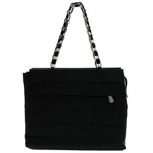 Salvatore Ferragamo Black Shoulder Bag with Chain Straps
